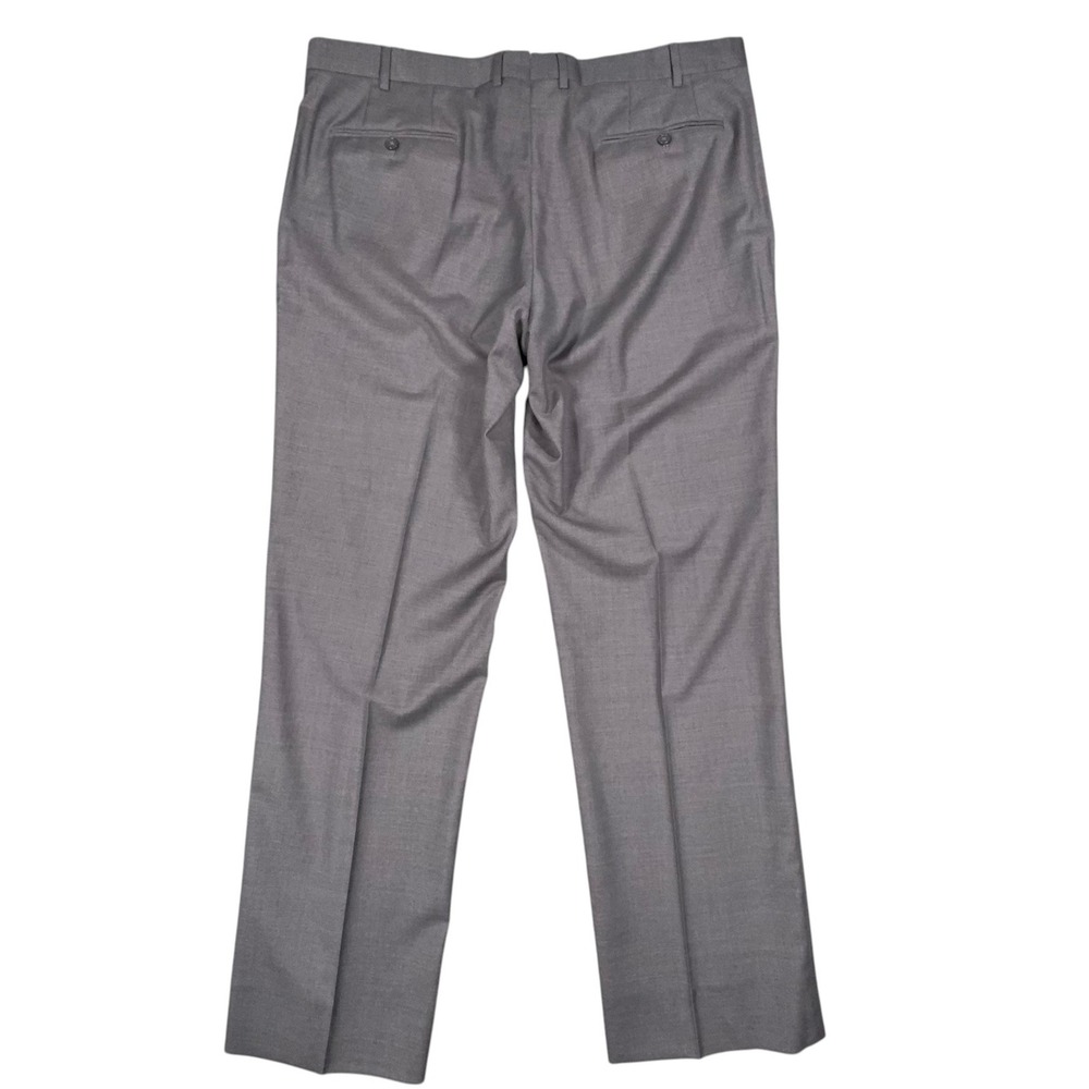 Santorelli Romeo Dress Trousers Pants Mens 40x33 Gray Wool Flat Front Italy - Picture 2 of 8